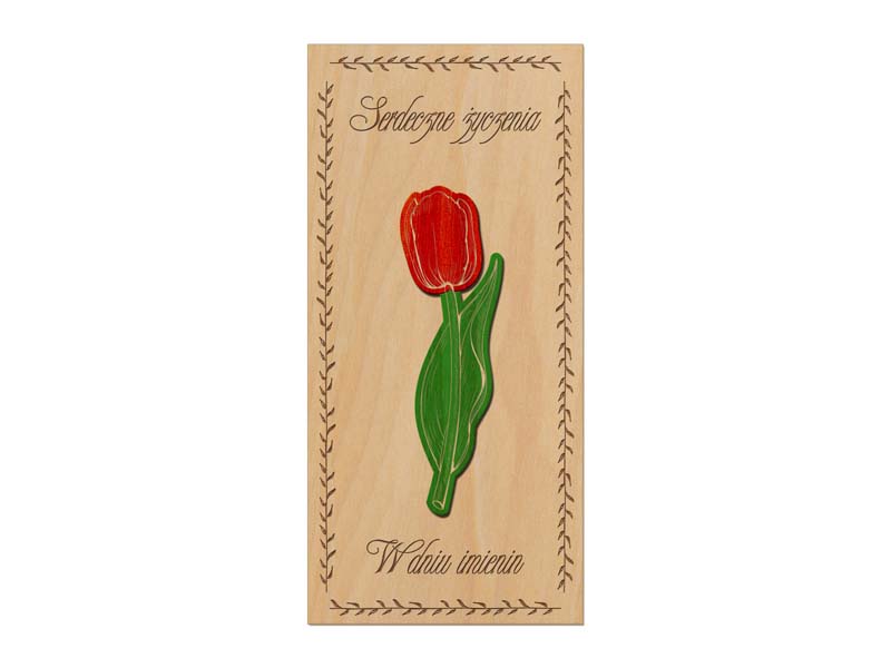 Kartki imieninowe tulipan